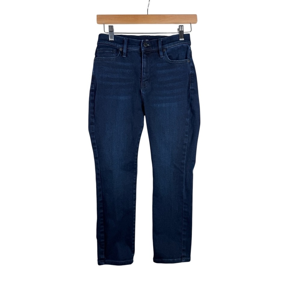 NY&C Womens Curvy High Waist Super Skinny Capri Jeans Size 4 Blue Denim